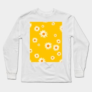 Camomile yellow pattern for good mood Long Sleeve T-Shirt